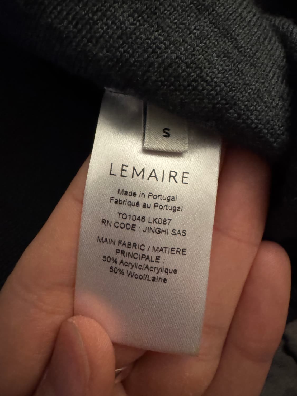 [S]르메르 컨버터블 칼라 니트 셔츠 블랙 상품이미지3