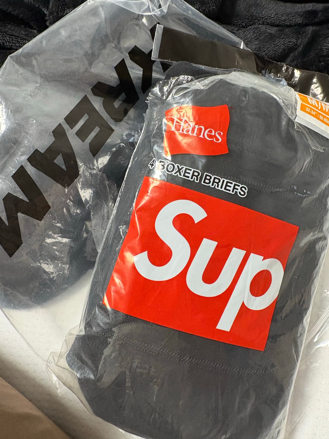 슈프림 x 헤인즈 남성 박서 브리프 블랙 새상품 상품이미지1