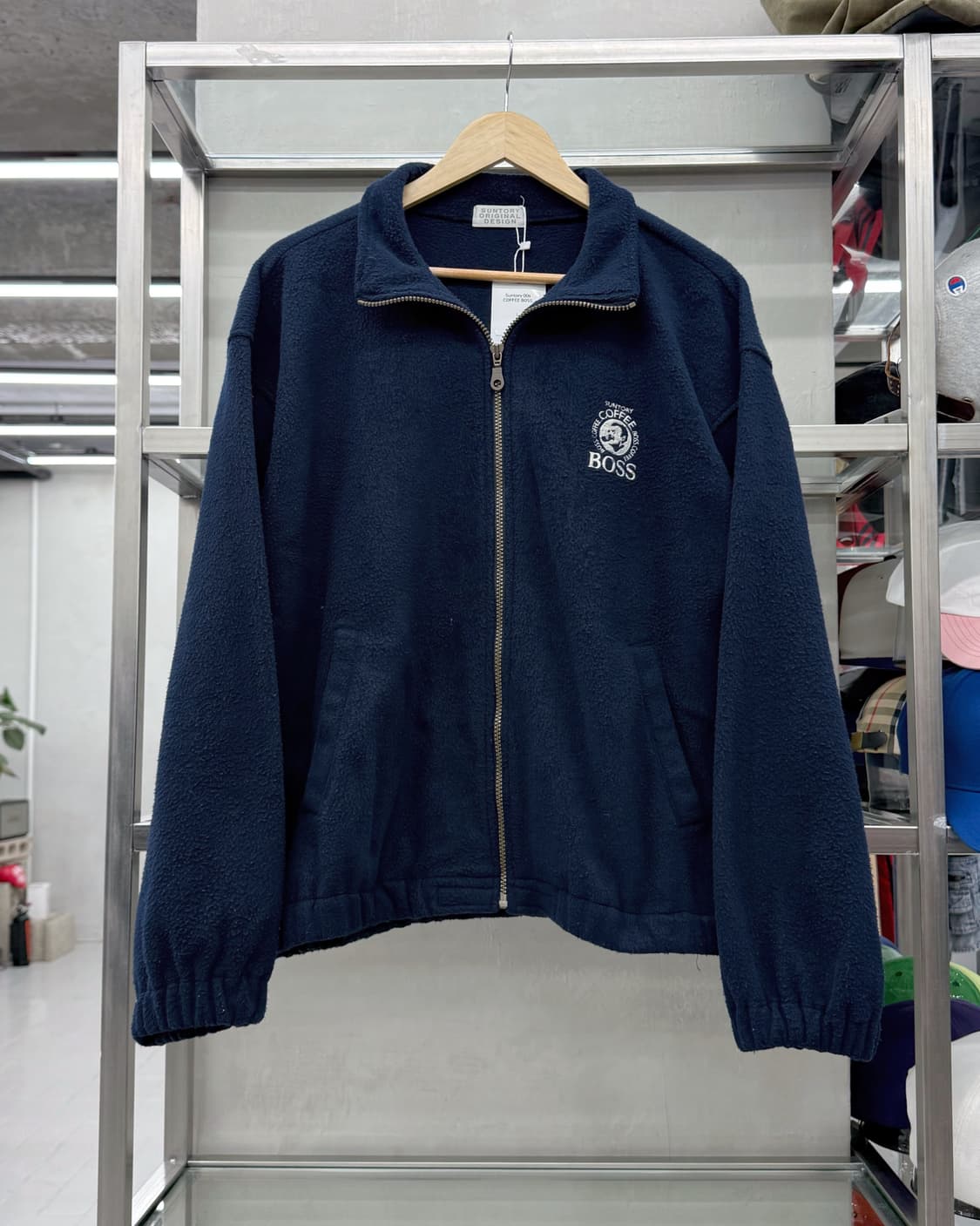 산토리 커피보스 COFFEE BOSS 네이비 플리스 후리스 자켓 상품이미지2