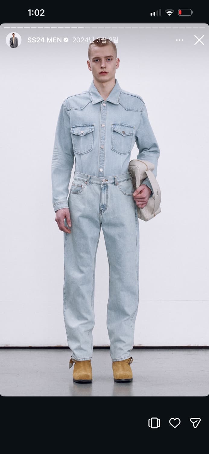 렉토 24SS RC 시그니처 데님 셔츠 (S) 상품이미지1