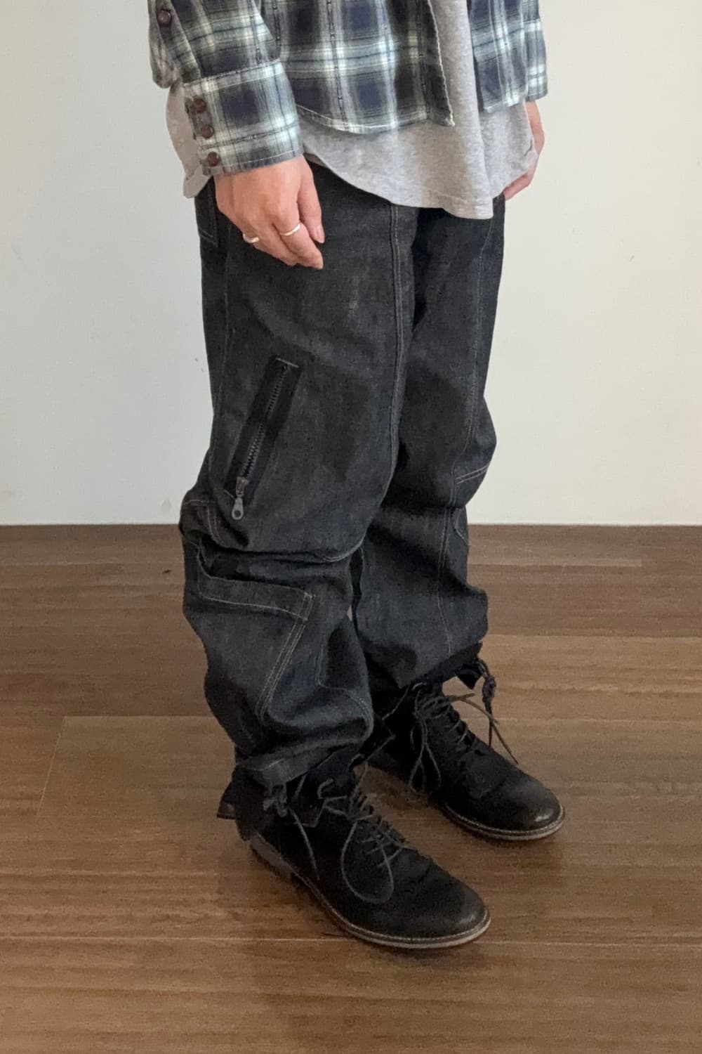 Tornado Mart Layered Lace-up Boots 상품이미지8