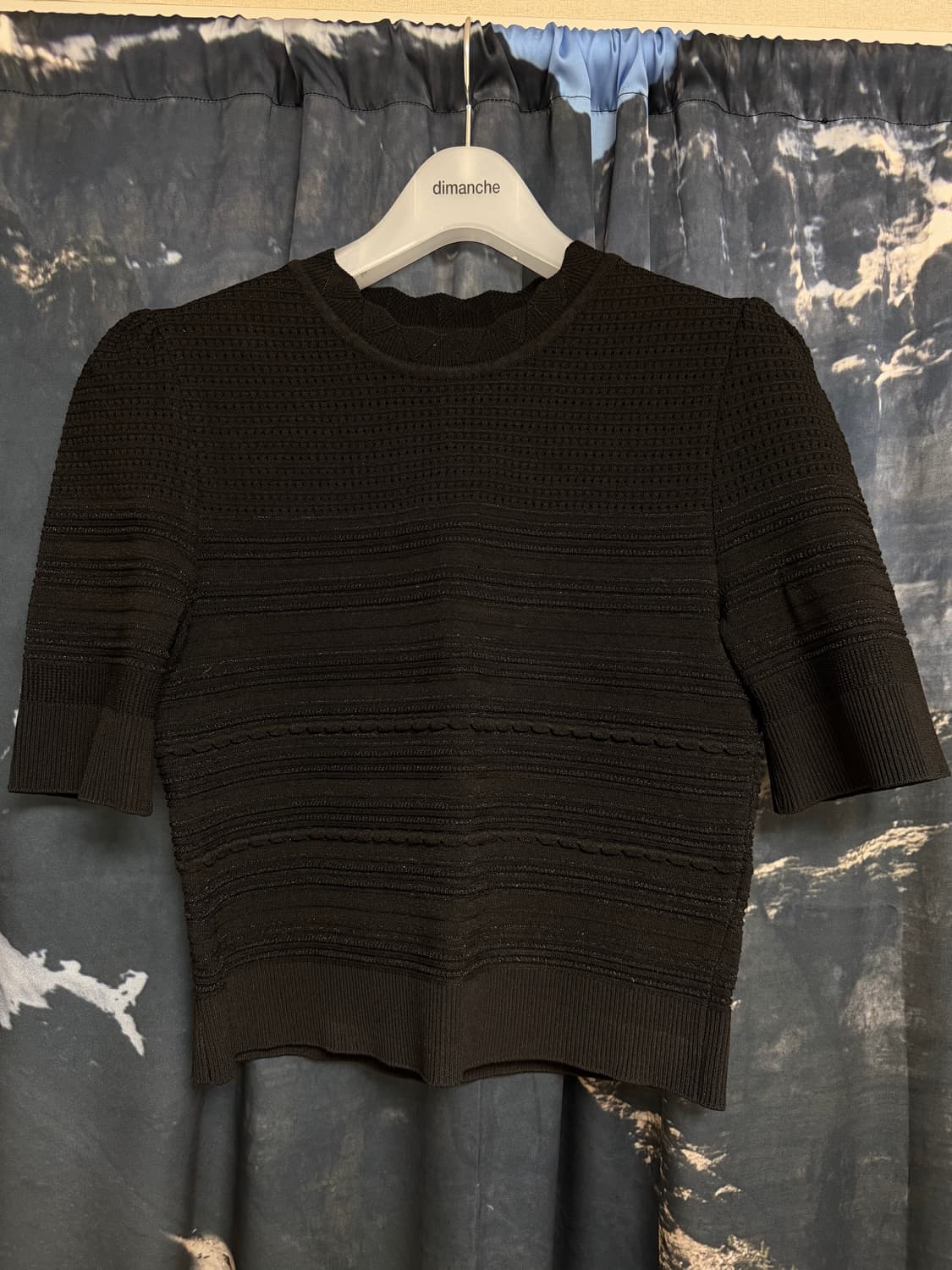 마쥬 스캘럽 하프슬리브 니트 탑  상품이미지1