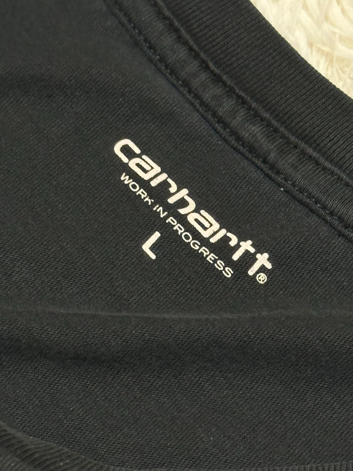 칼하트 카모패턴 로고 반팔티 L 상품이미지3