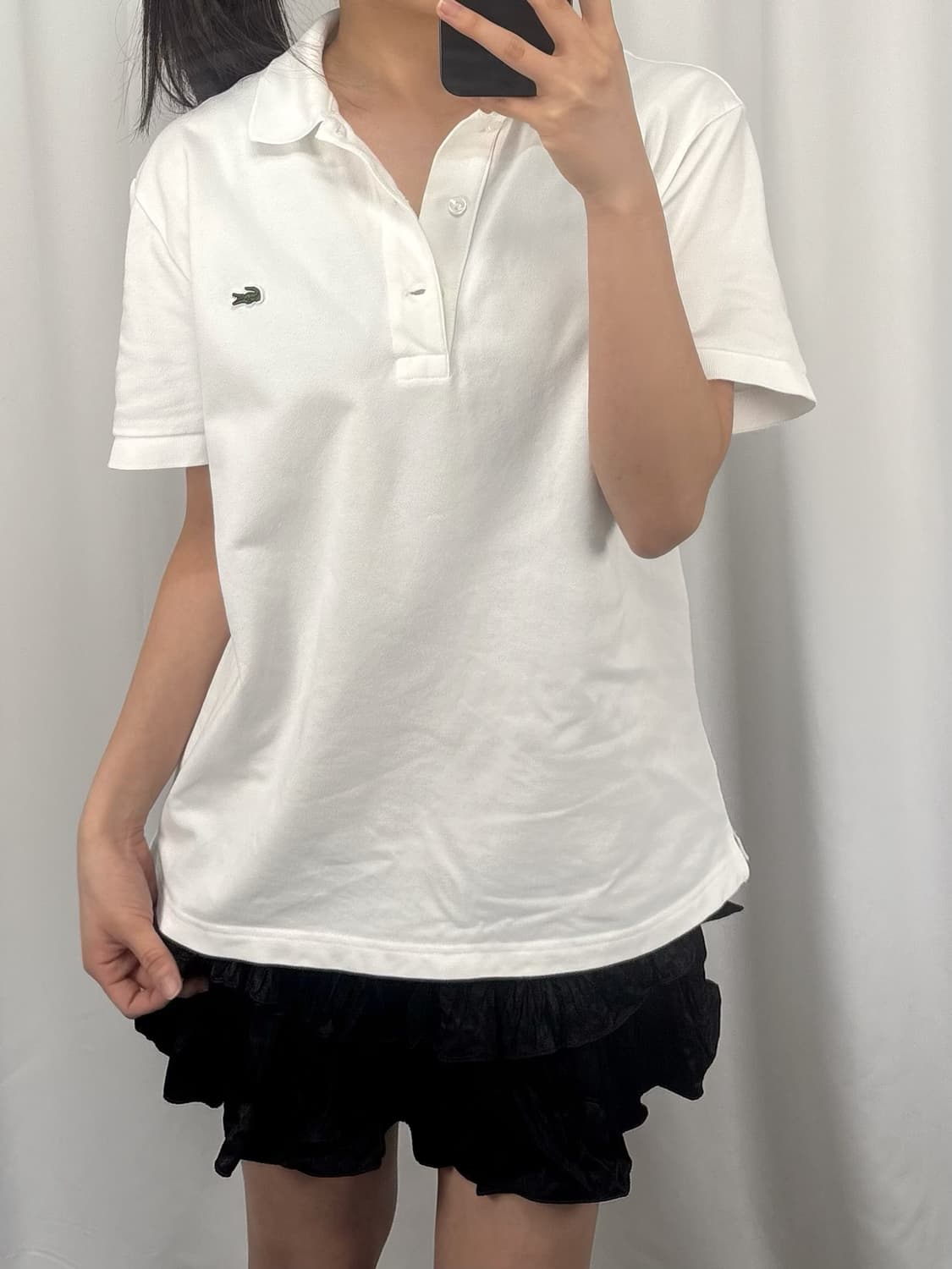 라코스테 슬림핏 화이트 PK 반팔 카라티 상품이미지2