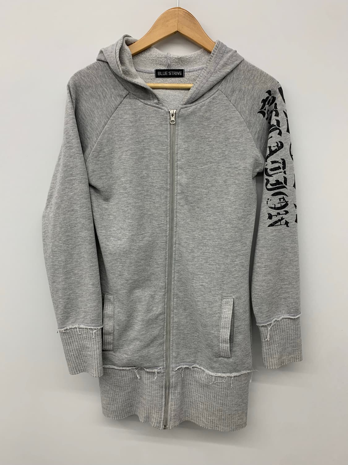 Blue strive y2k 펑크 프린팅 롱후드 상품이미지2