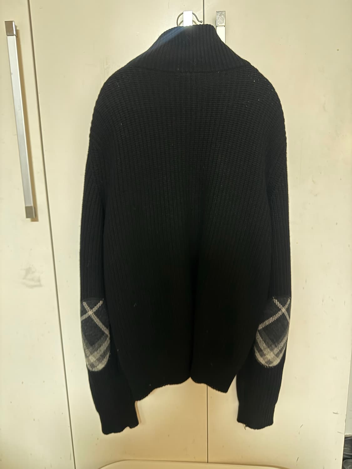 버버리 블랙 니트 집업 가디건 L~XL 상품이미지2