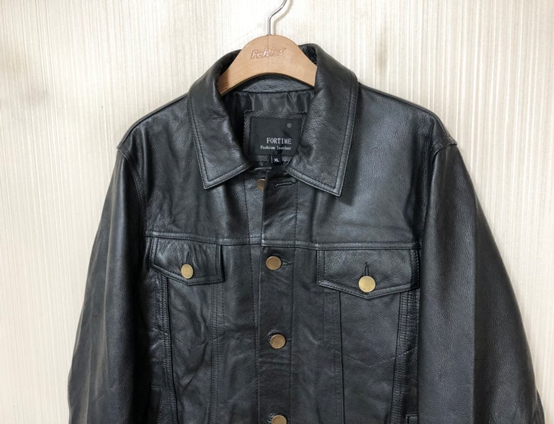 카우하이드 레더 트러커자켓/가죽트러커자켓 XL 상품이미지6