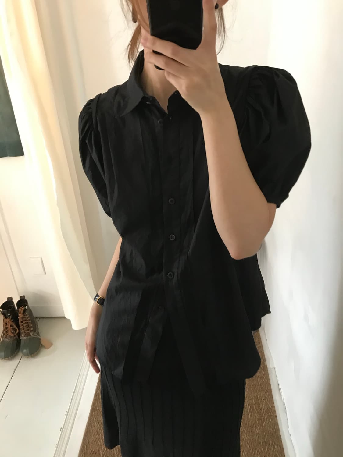 black puff blouse 상품이미지3