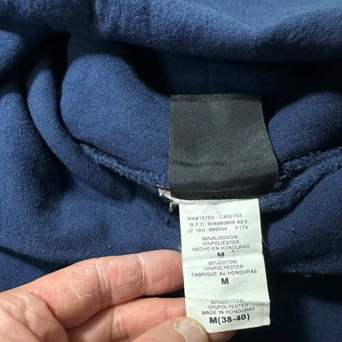 M 트레셔 메이드인온두라스 네이비 빅프린팅로고 스웻후드티 상품이미지4