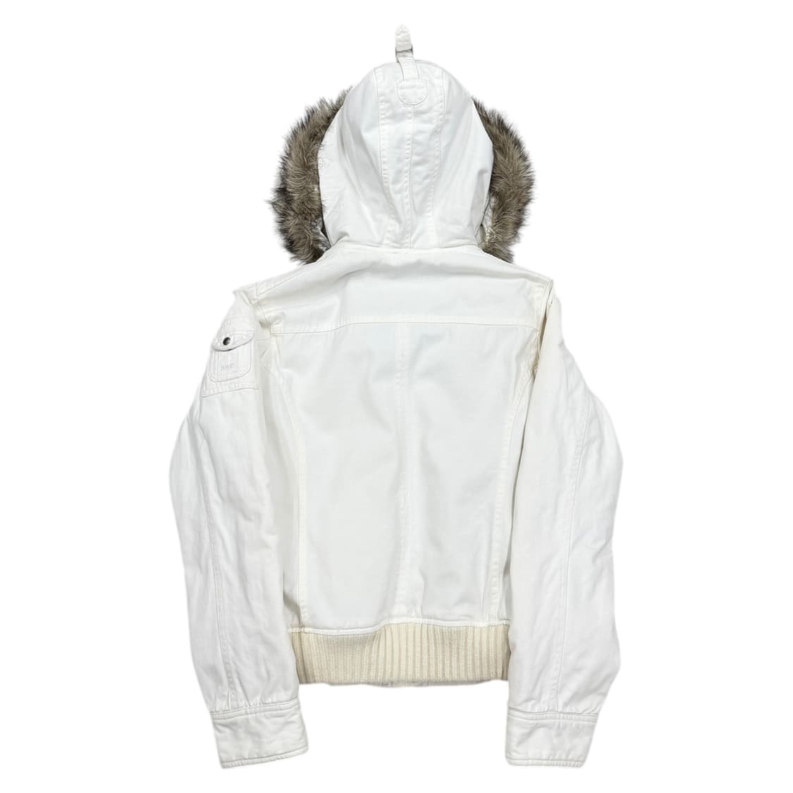 아베크롬비 빈티지 Y2K 딱붙핏 울프죠 퍼 갸루 후드 봄버 자켓 S 상품이미지5