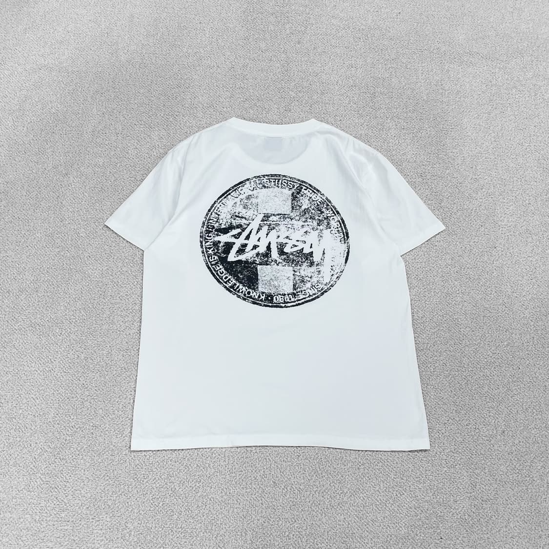 스투시 Stussy 닷 스탬프 반팔 티셔츠 화이트 상품이미지1