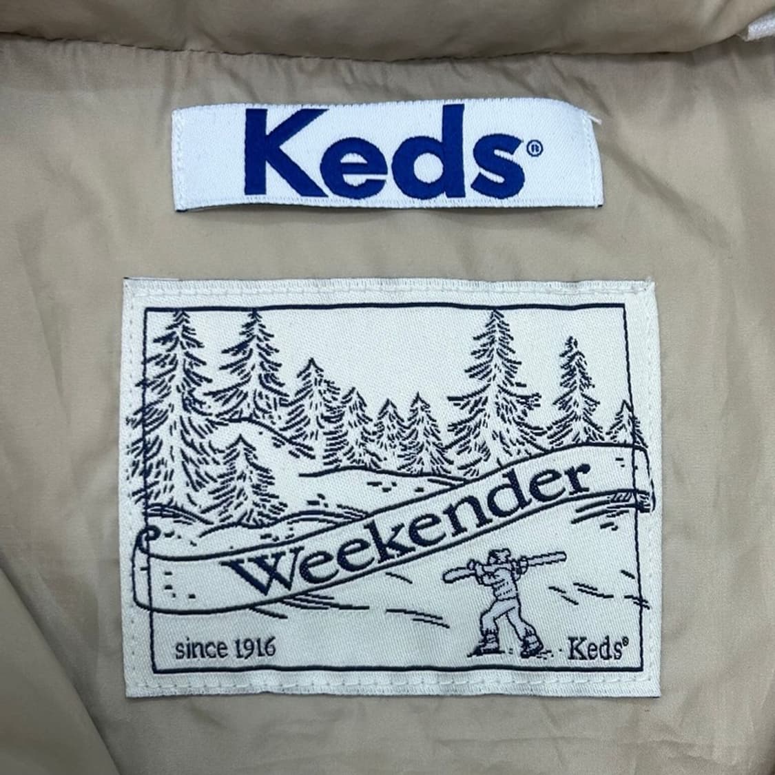 케즈 클래식 다운 점퍼 베이지 S 상품이미지4