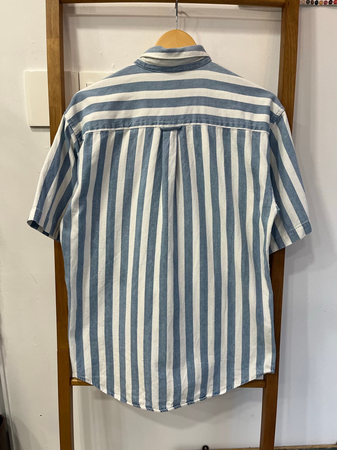 [90s 정품] 워너브라더스 루니툰즈 캐릭터 자수 스트라이프 셔츠 상품이미지2