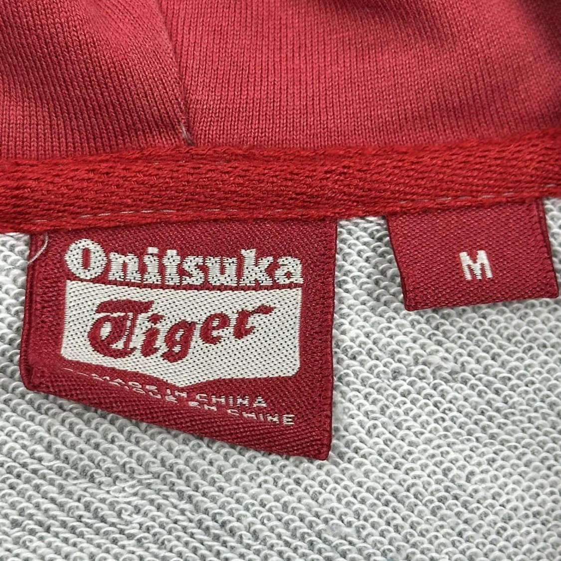 오니츠카타이거 스몰 로고 그레이 후드집업 (M) 상품이미지5