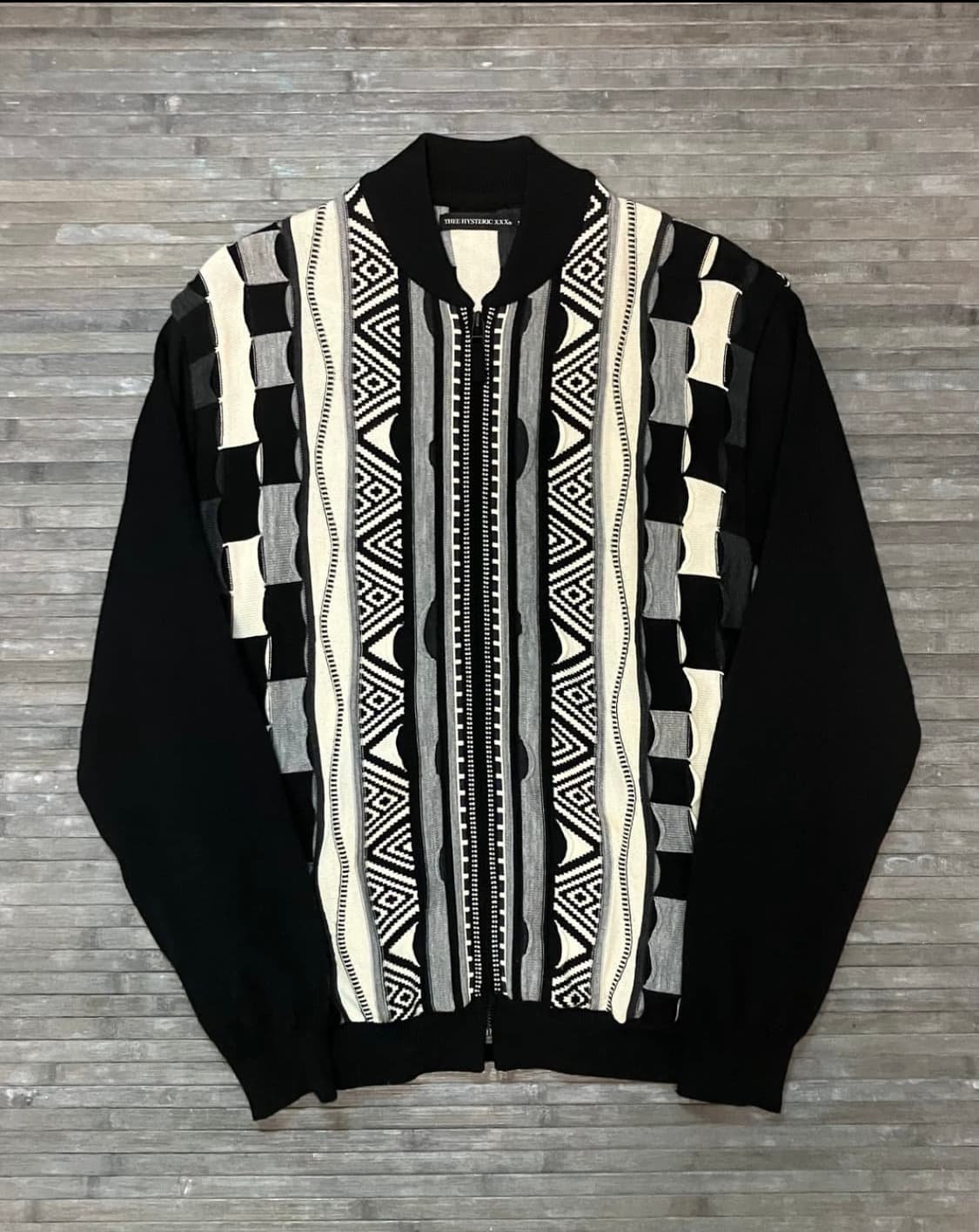 19fw Hysteric Glamour 자카드 니트 집업 상품이미지1