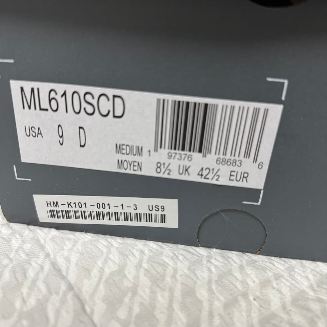 뉴발란스 꼼데가르송 옴므 ML610S 블랙 상품이미지8