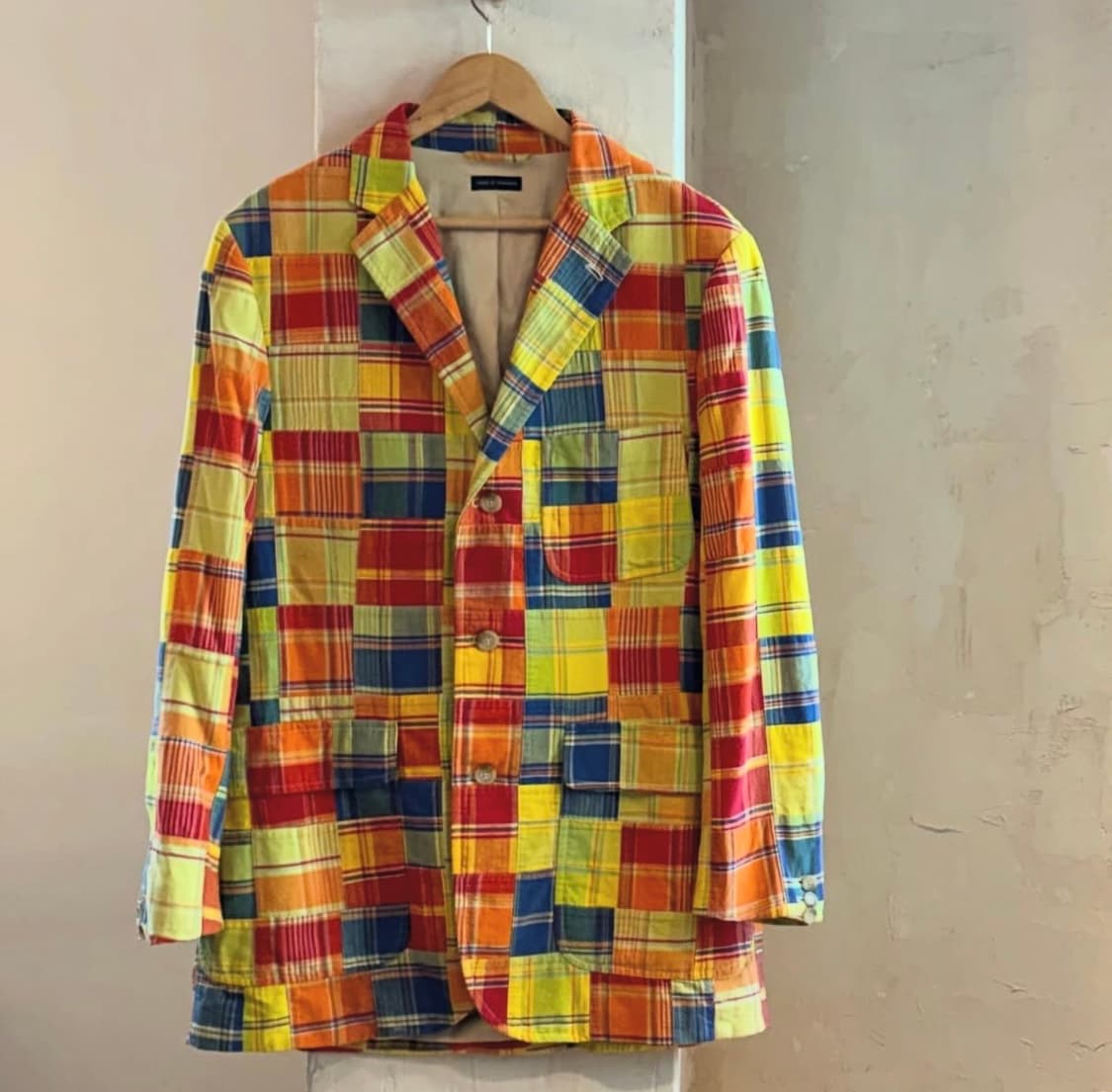 90s 폴로 랄프로렌 패치워크 마드라스 블레이저 상품이미지2