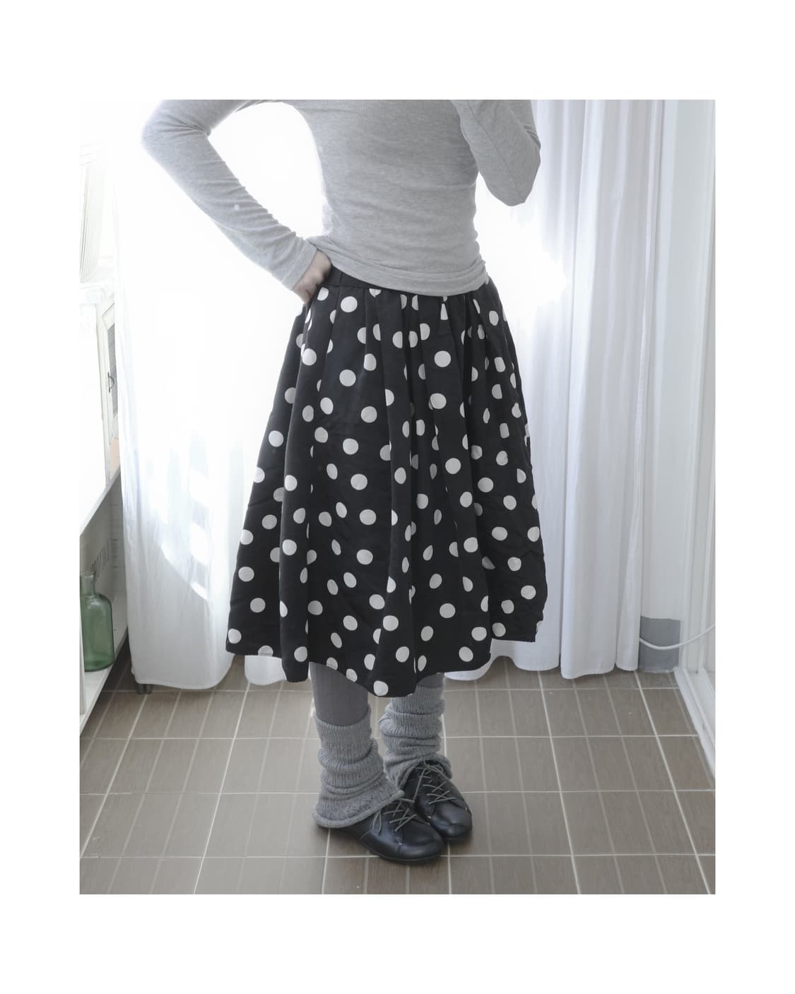 Dot flare skirt 상품이미지4
