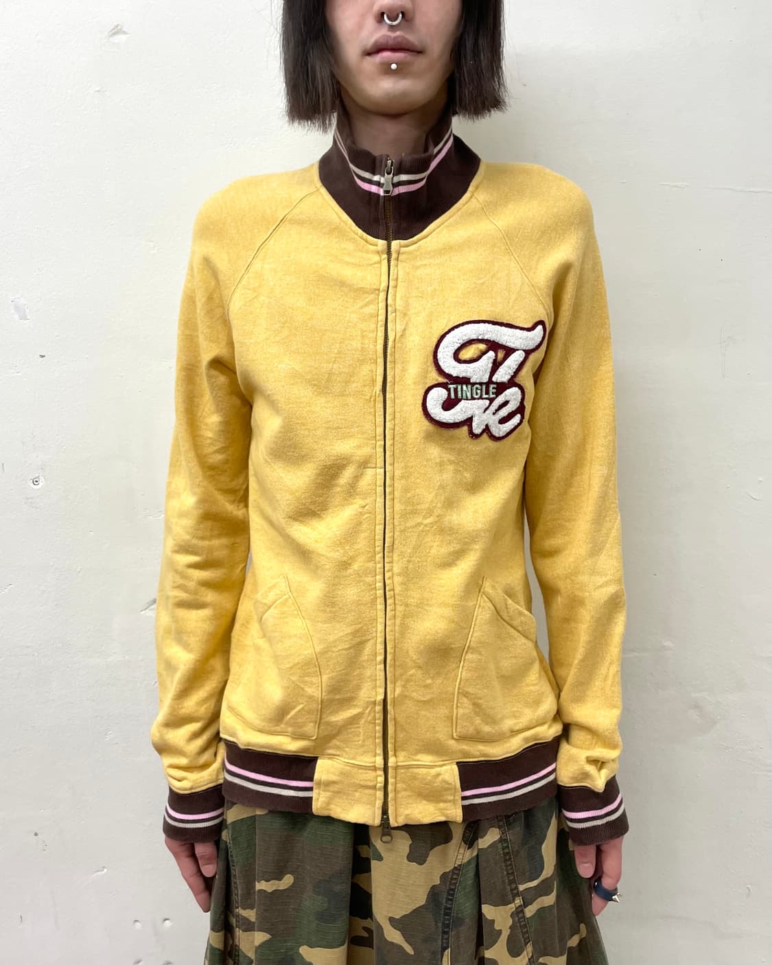 Retro Mustard TINGLE Coloring Zip-Up 상품이미지1