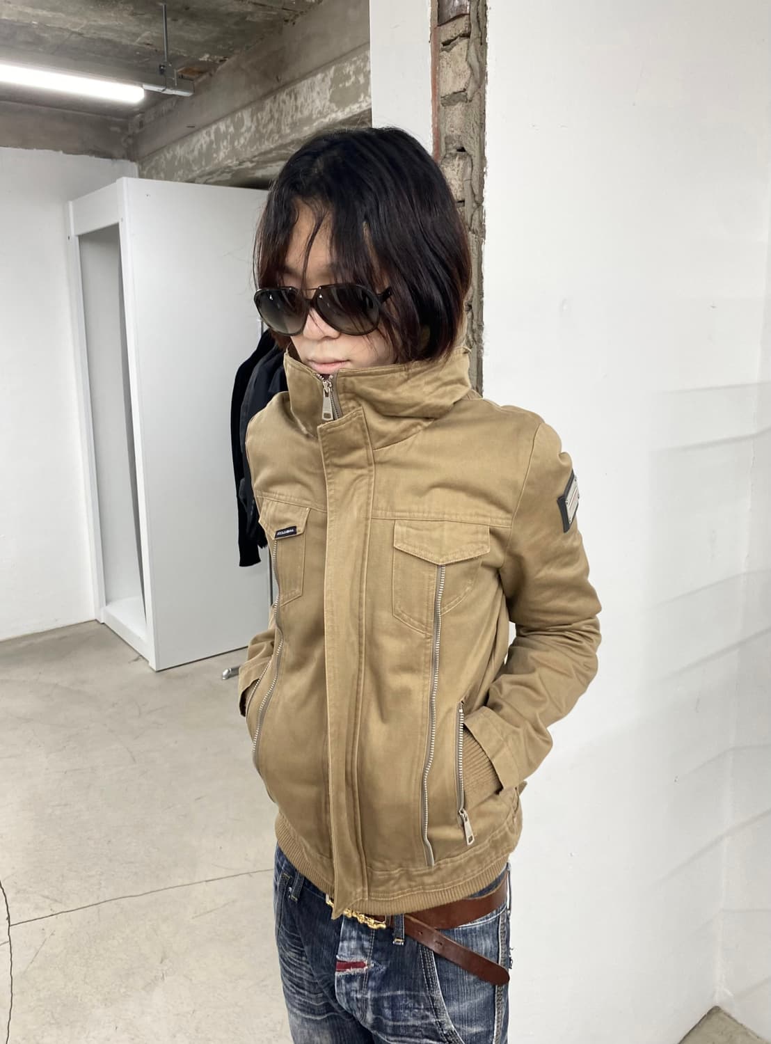 돌체앤가바나 실버 플레이트 하이넥 지퍼 자켓 상품이미지3