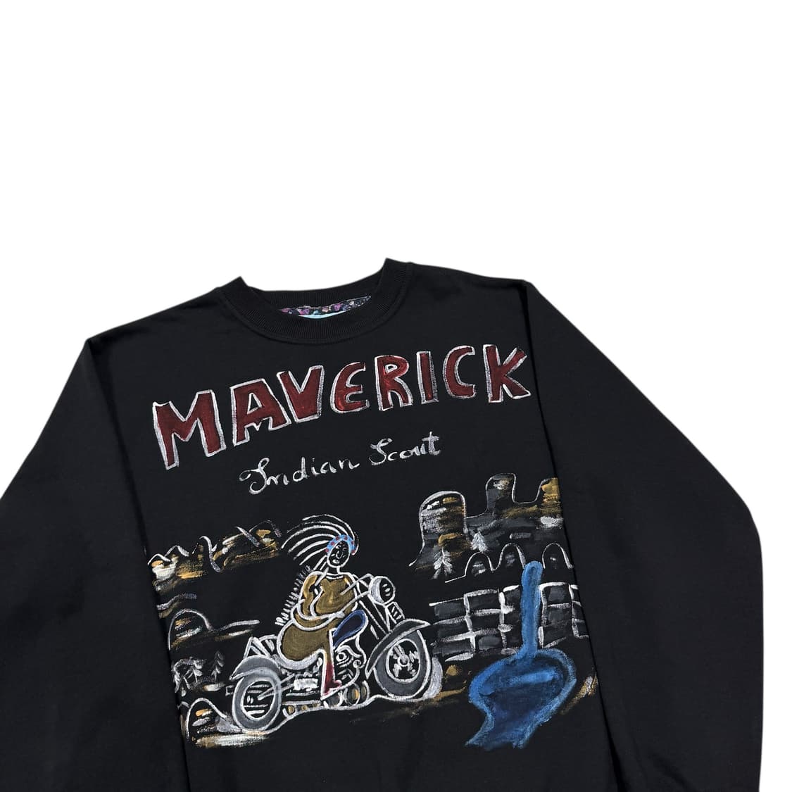 알렉산드로 게라르디 페인팅 코튼 스웻 기모 맨투맨 블랙 L 상품이미지2