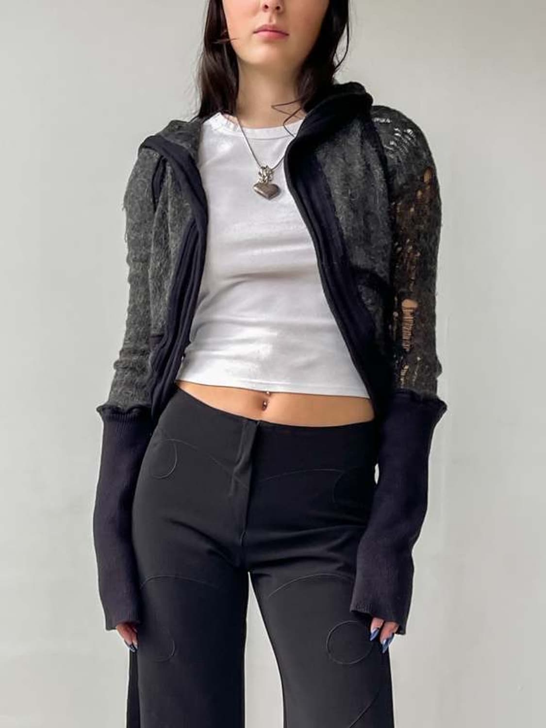 디젤 아카이브 니트 볼레로 후드 상품이미지8