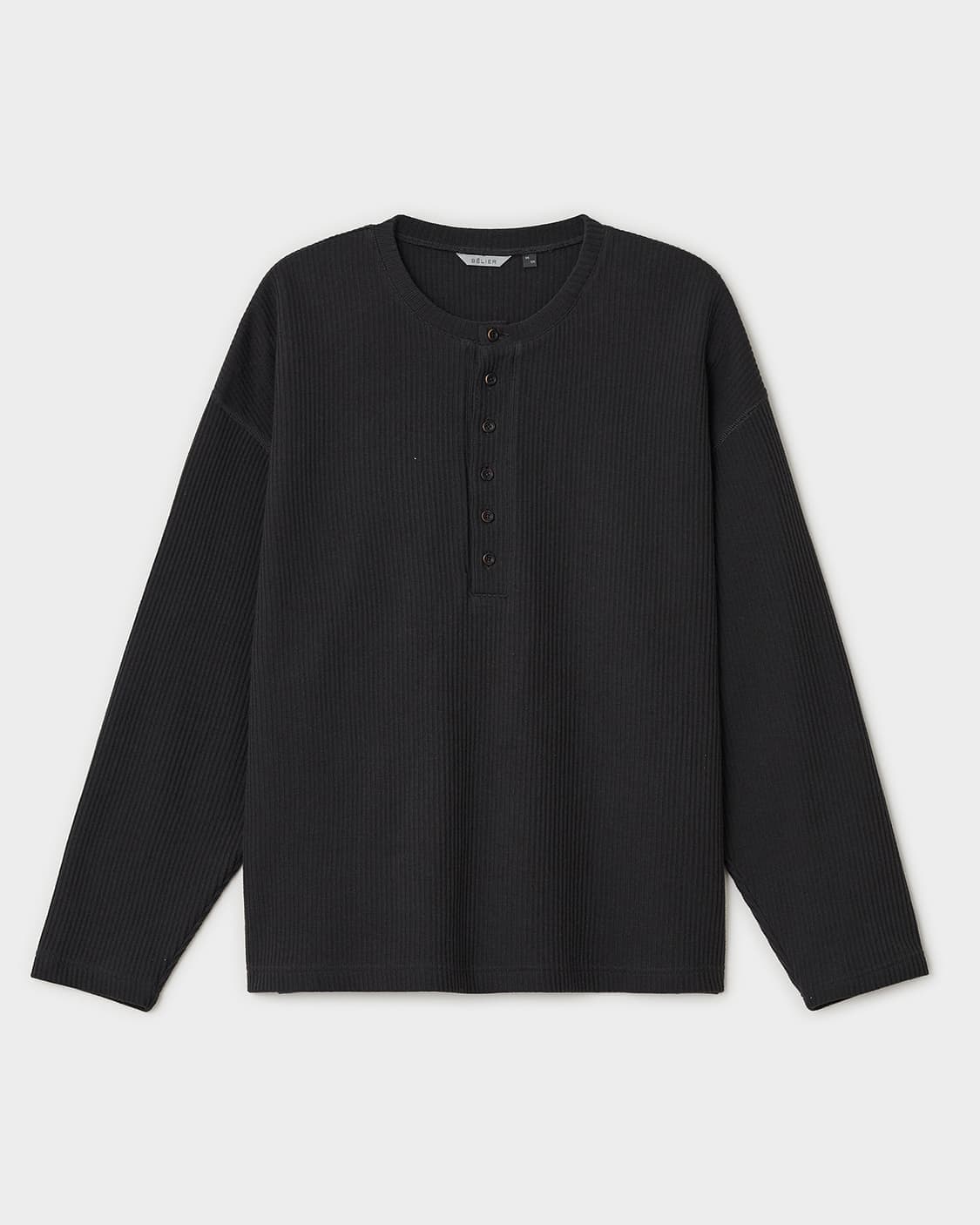 벨리에 딥헨리넥 롱슬리브 차콜 5 사이즈 팝니다. 상품이미지1