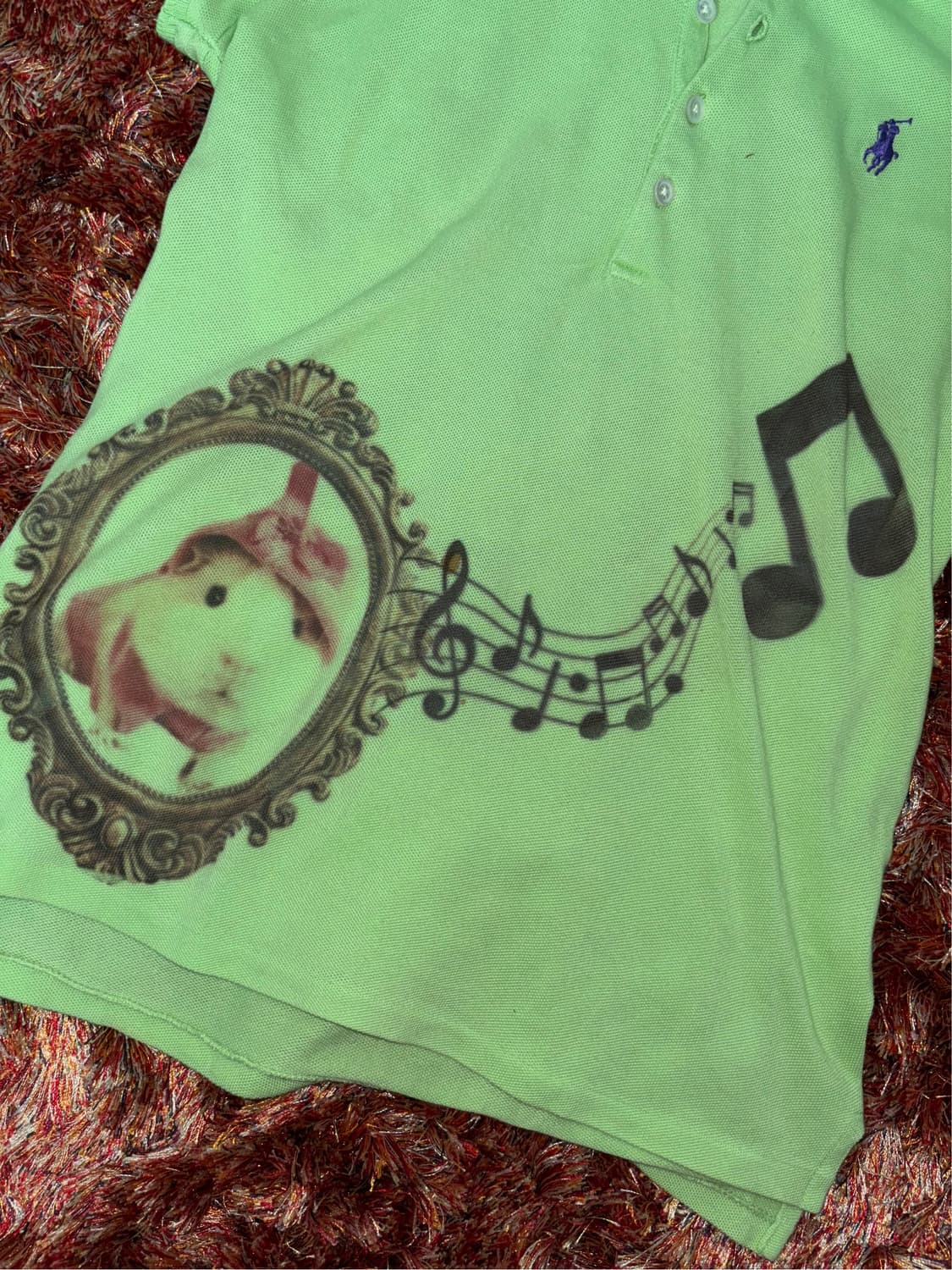 green polo guinea-pig top 상품이미지2