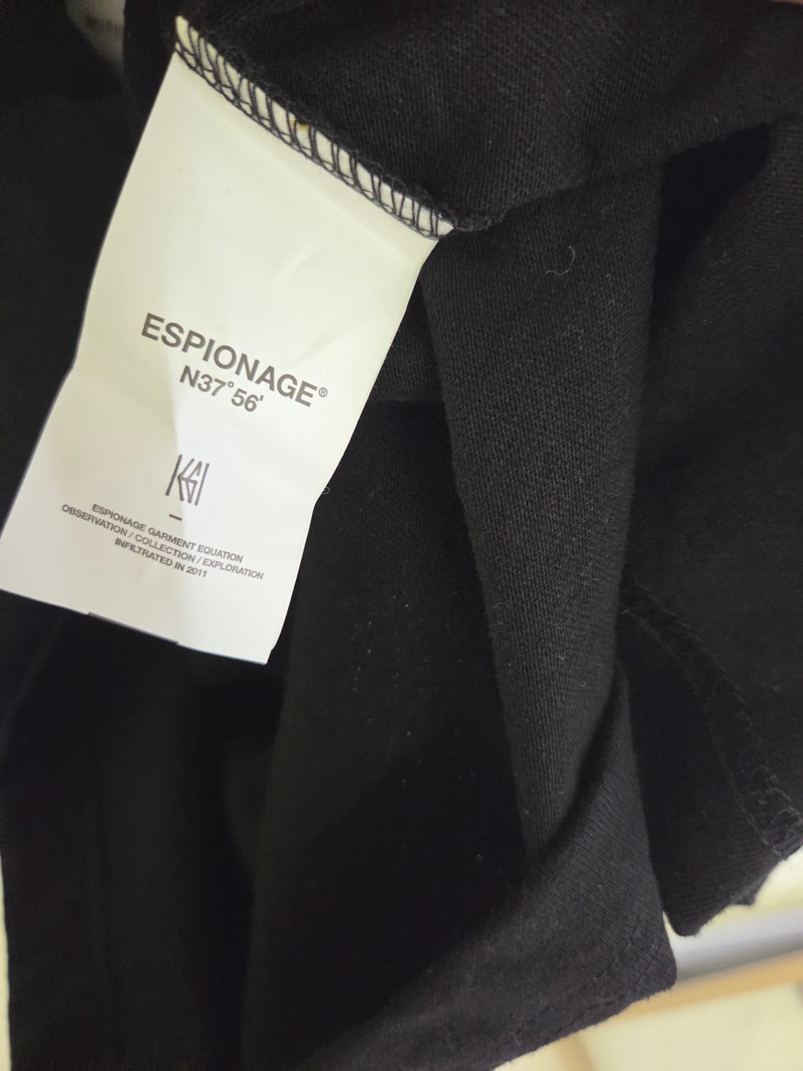 ESPIONAGE 블랙 페인트 스플래시 반팔티 M 상품이미지3