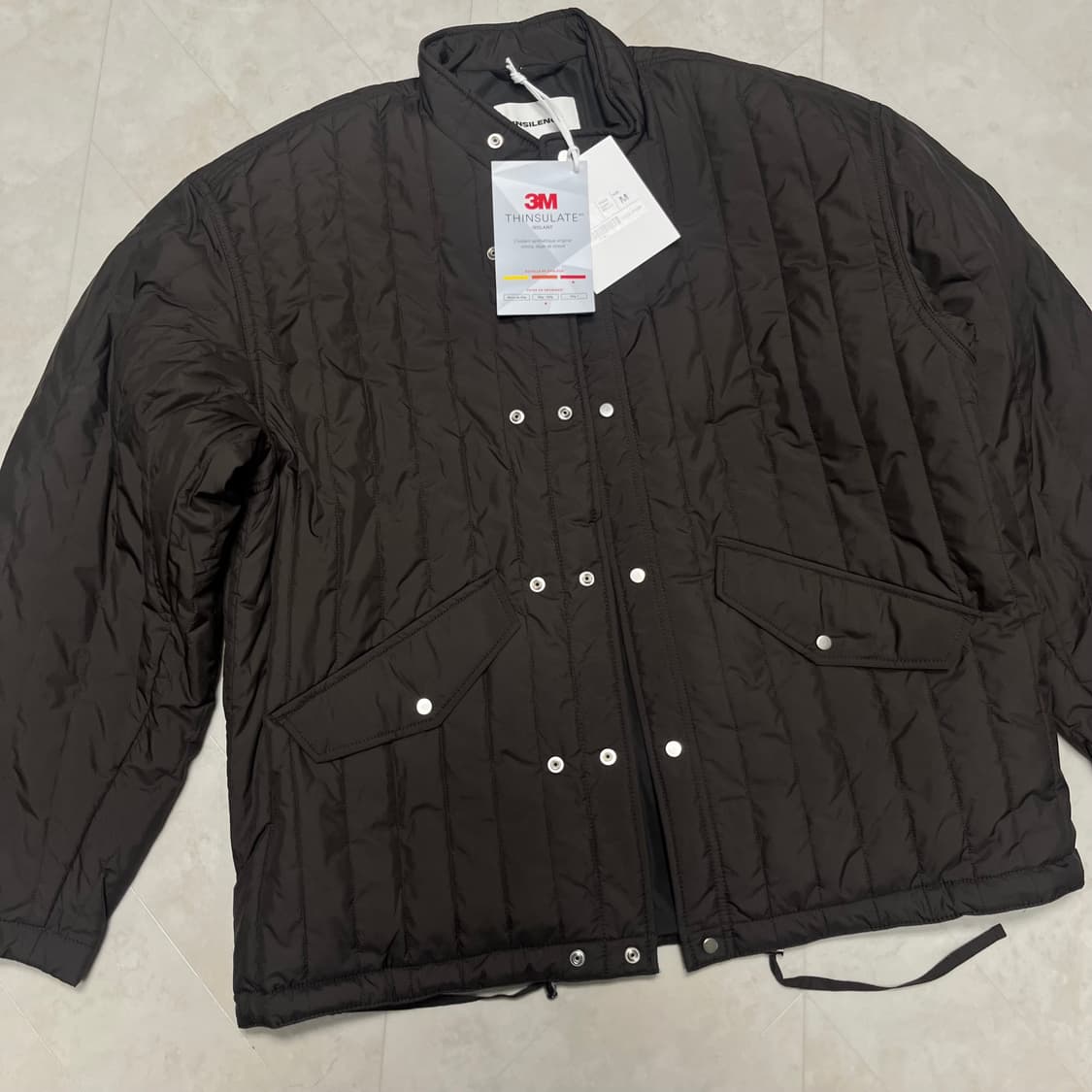 새상품(M)인사일런스 3M 신슐레이트 퀄티드 점퍼 다크브라운 상품이미지3