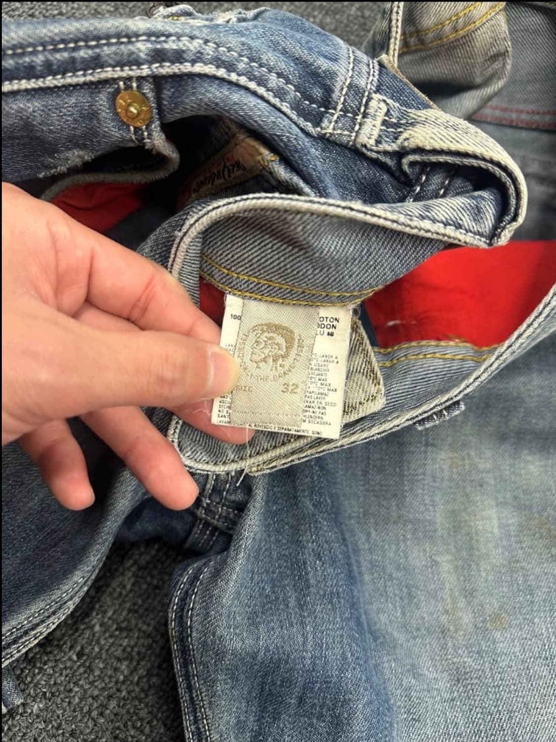 디젤 빈티지 워싱 자수 데님팬츠 상품이미지9