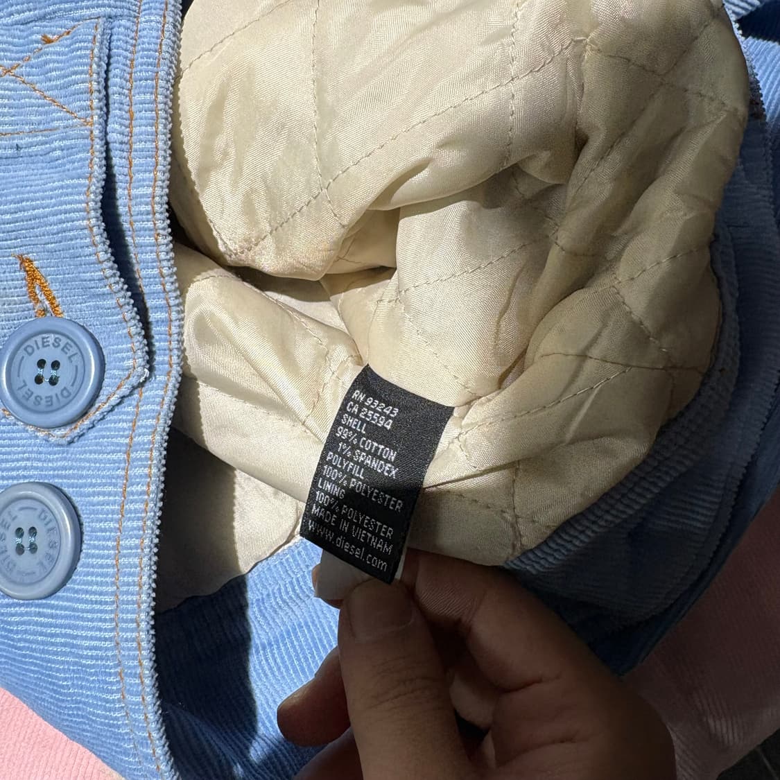 새상품) 디젤 코듀로이 쉐르파 자켓 데드스탁 상품이미지6