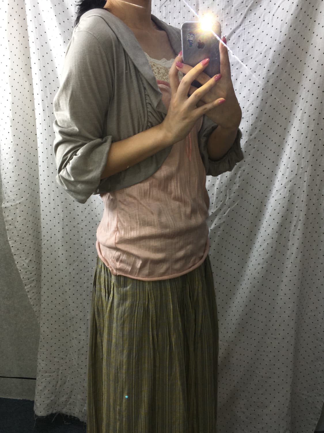 카키 7부 볼레로 가디건 상품이미지3