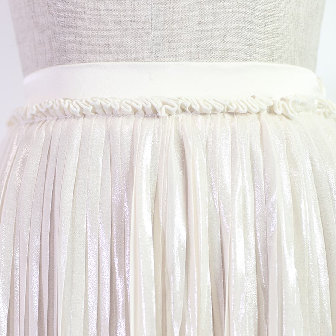 아이보리 펄플리츠 쉬폰팬츠 상품이미지4