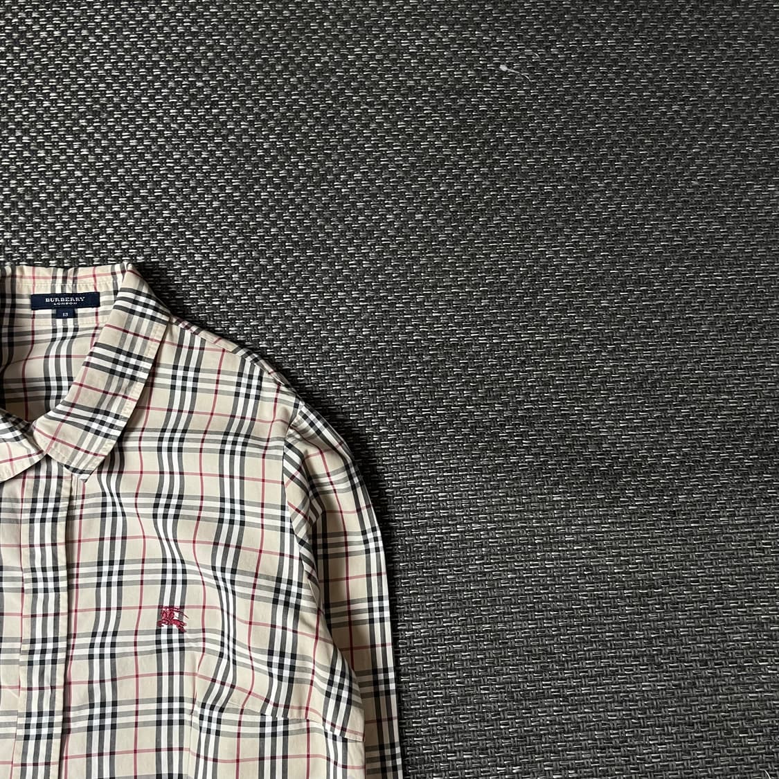 버버리 키즈 베이지 노바 체크 긴팔 셔츠 13 상품이미지3