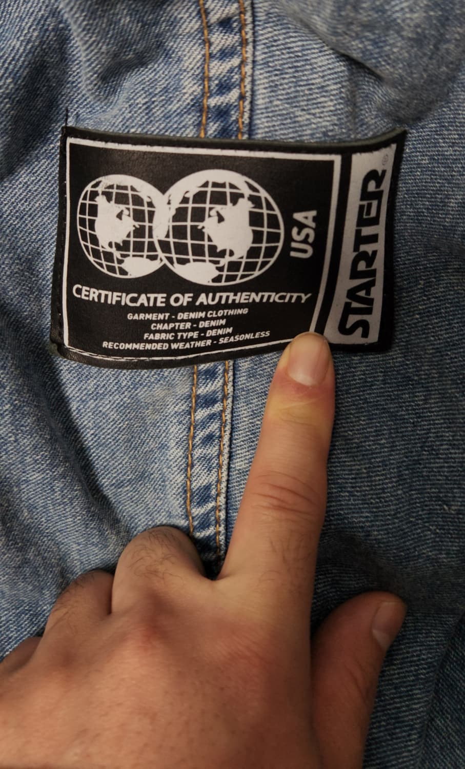 스타터 데님 아노락 자켓 상품이미지7