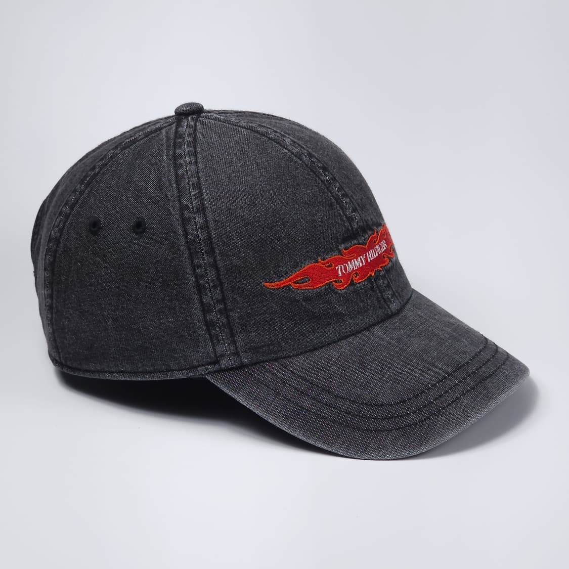 타미힐피거 흑청 빈티지 볼캡 모자 상품이미지3