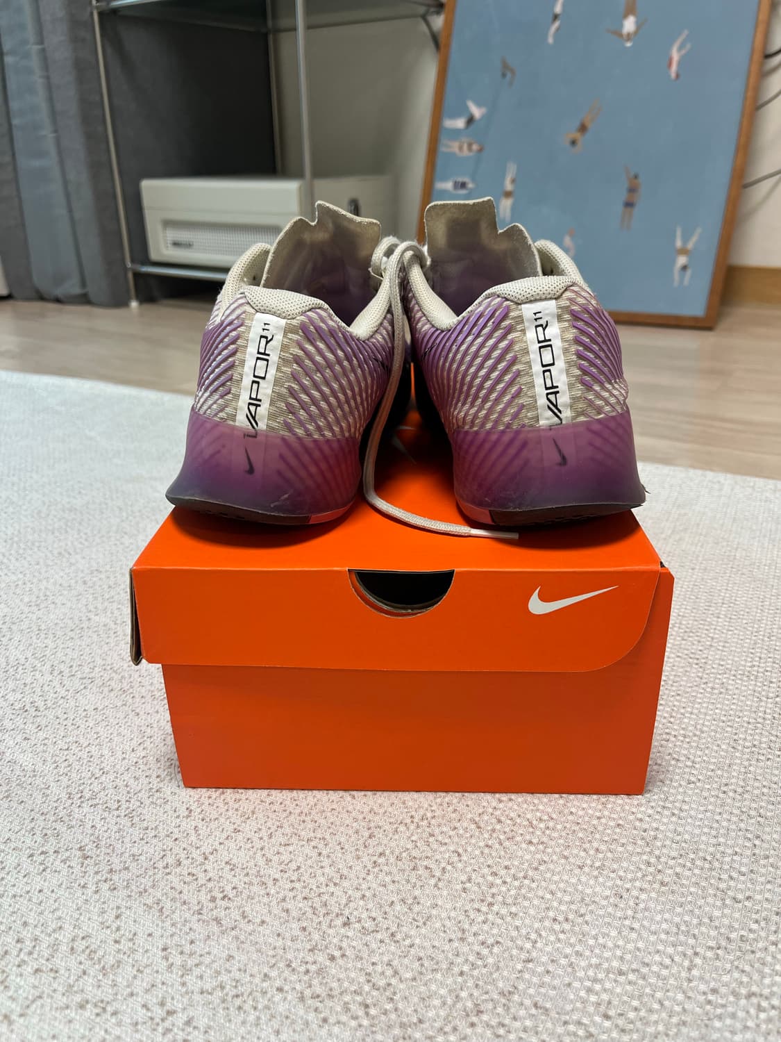 나이키 줌 베이퍼 11 HC 화이트 255(테니스) 상품이미지4