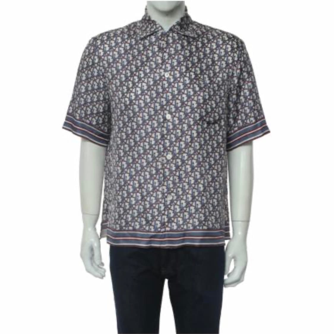 [S+급/41] 디올 오블리크 자카드 실크 반팔 셔츠 상품이미지7