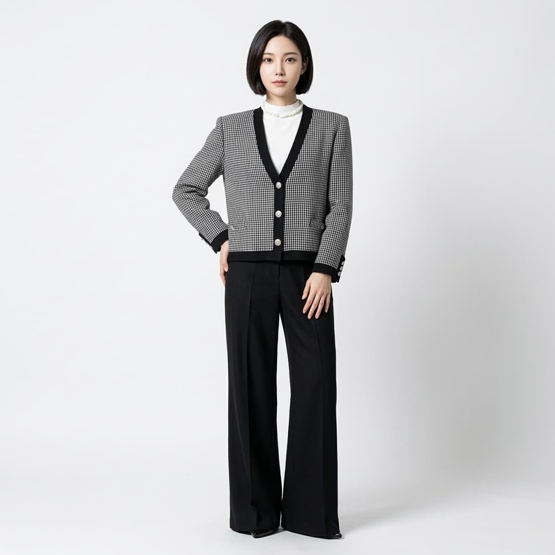 울실크 체크자켓 🇯🇵 상품이미지1