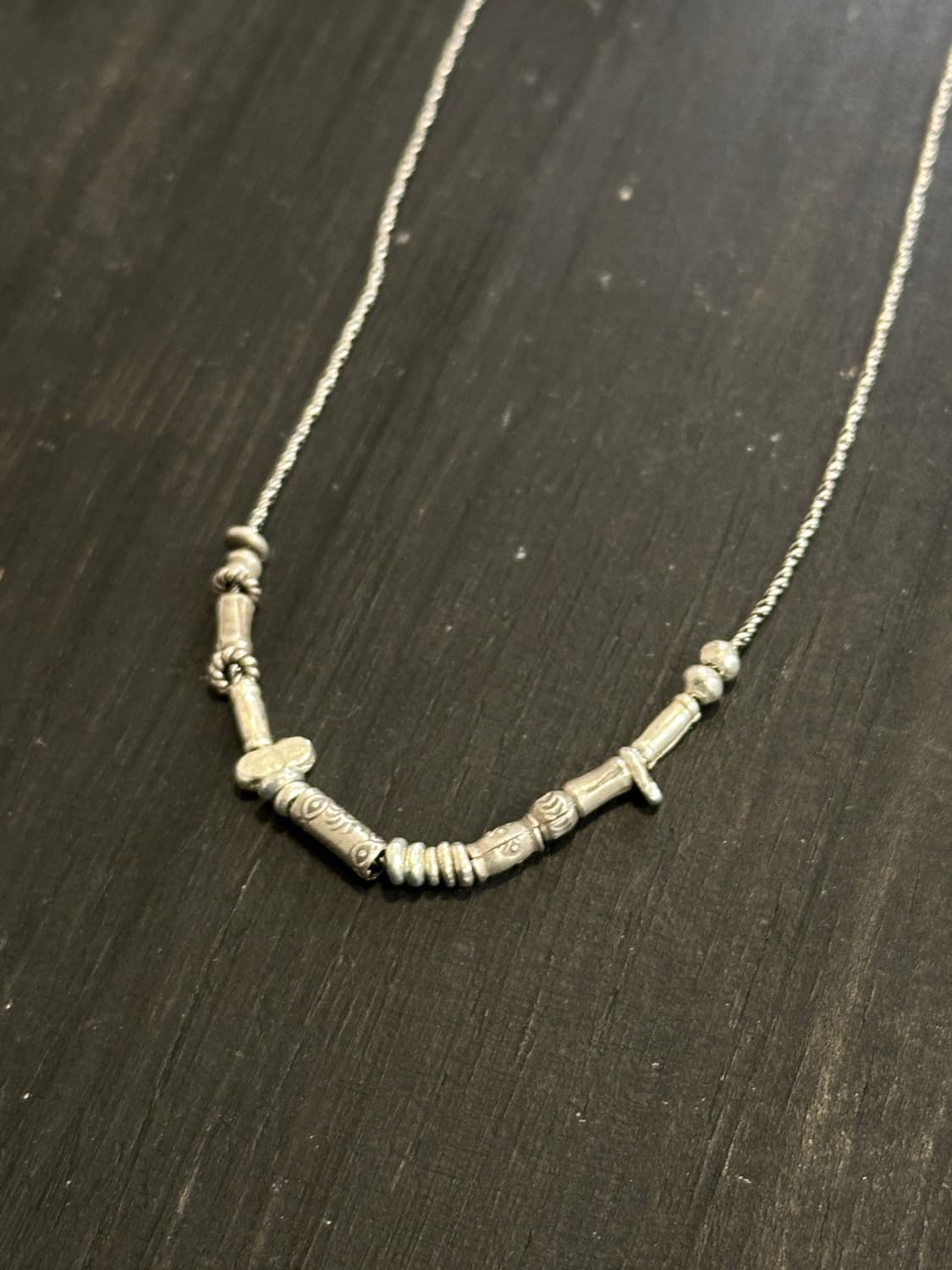 Musta karensilver mix necklace 상품이미지2