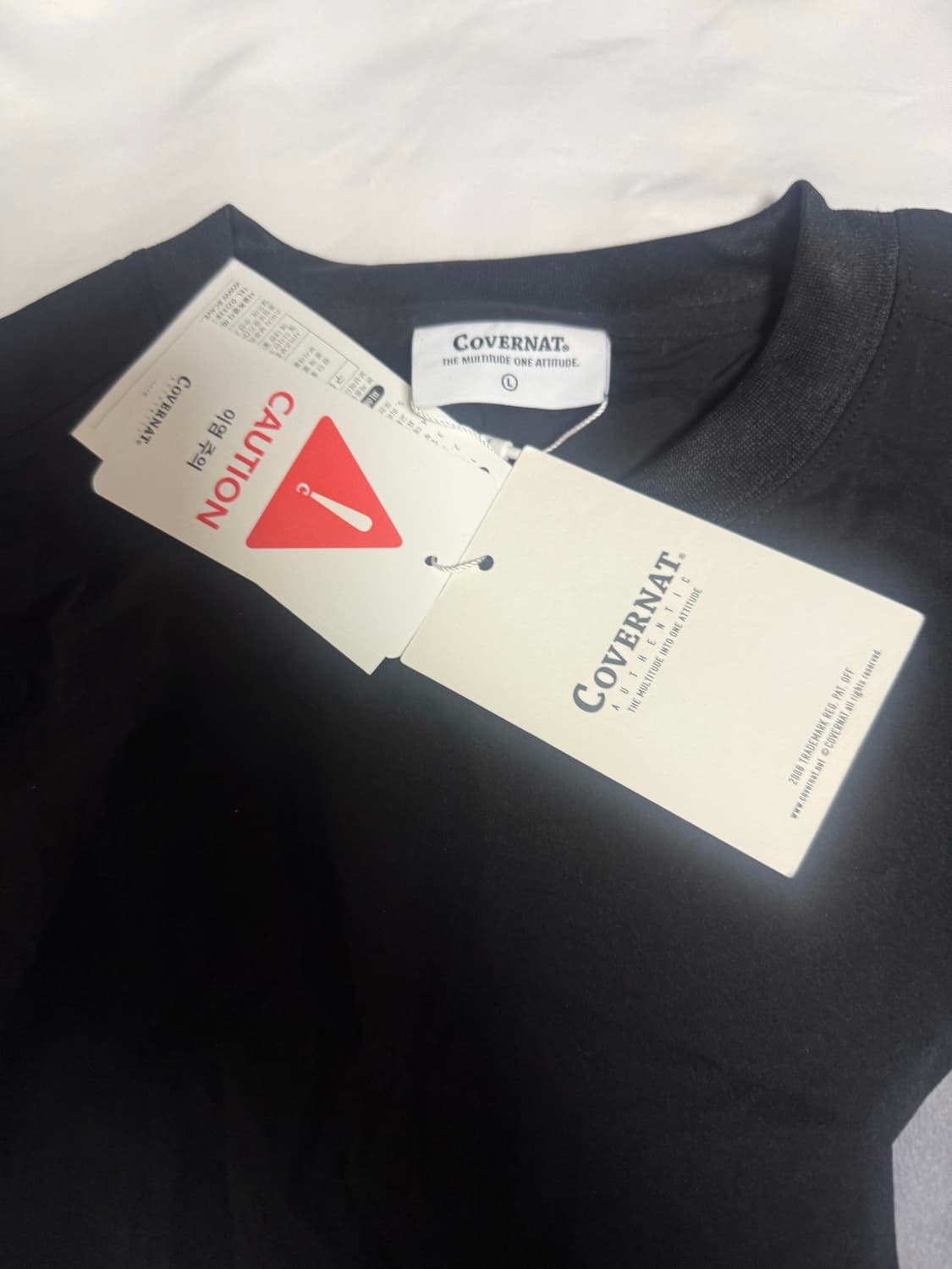 새상품)Covernat C Logo T-shirt Black L 상품이미지6