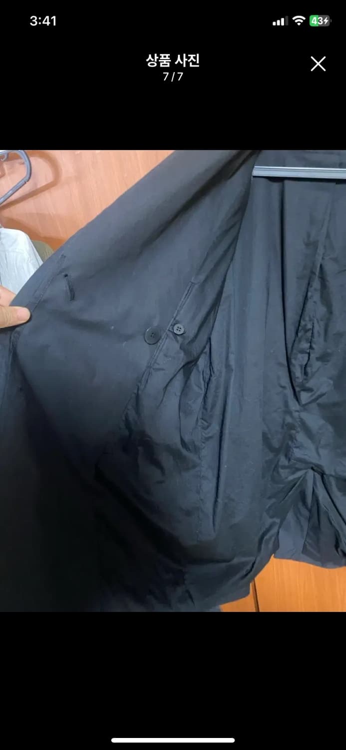 [COS] 코스 블랙 코튼 나일론 트렌치 코트 38사이즈 상품이미지7