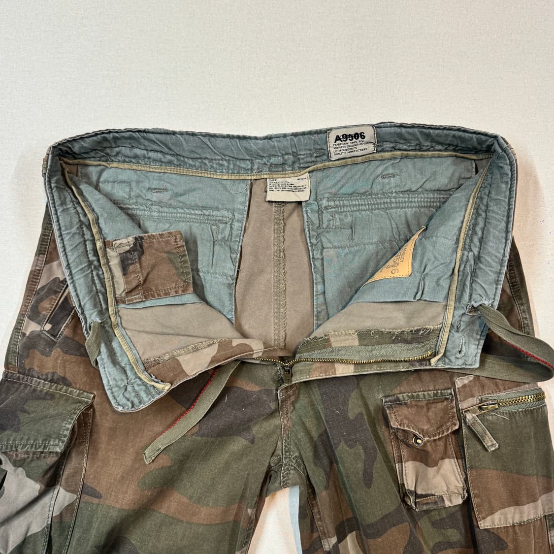 36inch) 빈티지 밀리터리 유틸리티 카고 팬츠 우드랜드 카모 상품이미지9