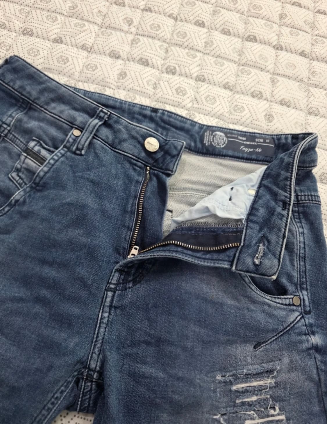 Diesel 디젤 데미지 워싱 여성 데님 W25 상품이미지5