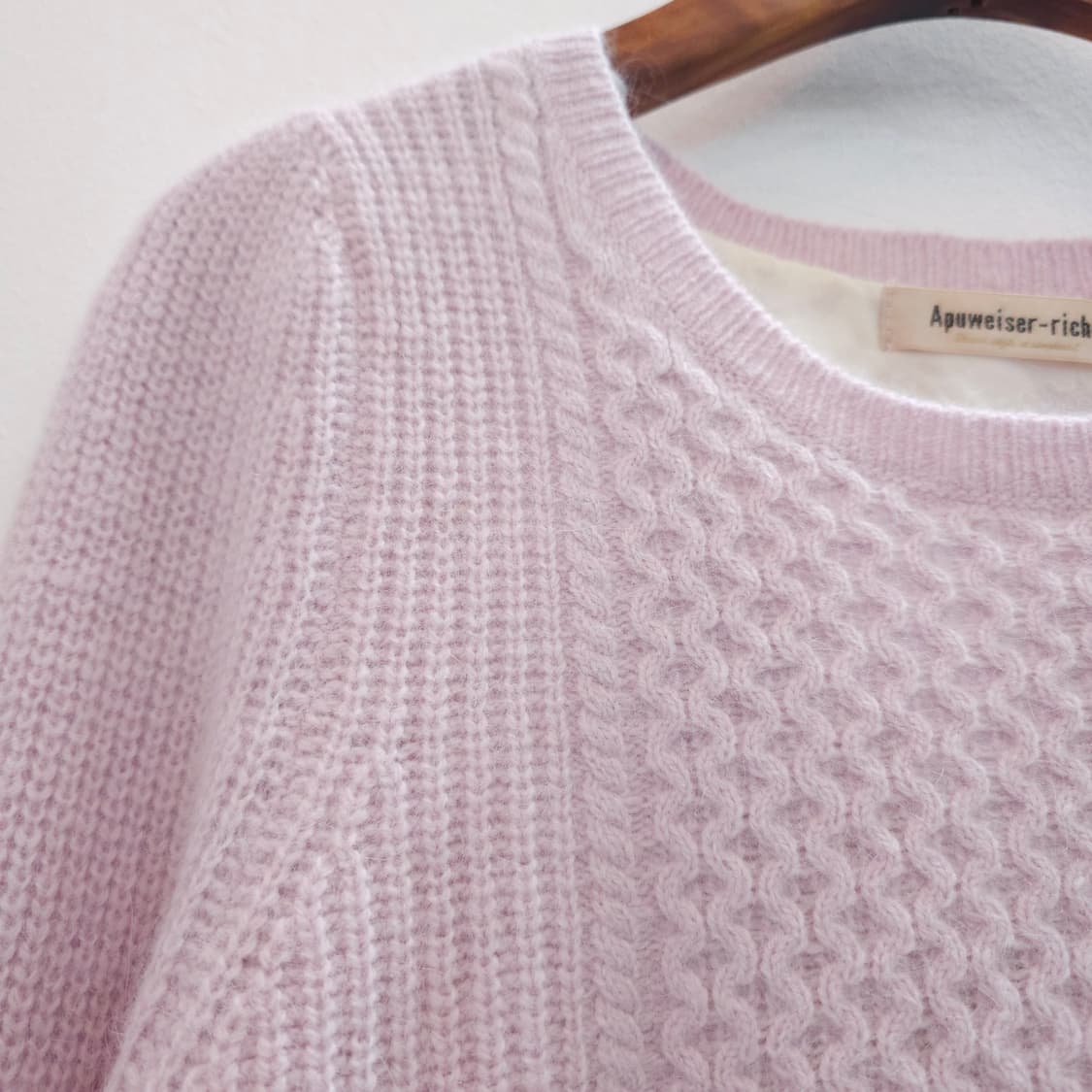 앙고라 토끼퍼 소매 레이스 백포인트 니트 상품이미지4