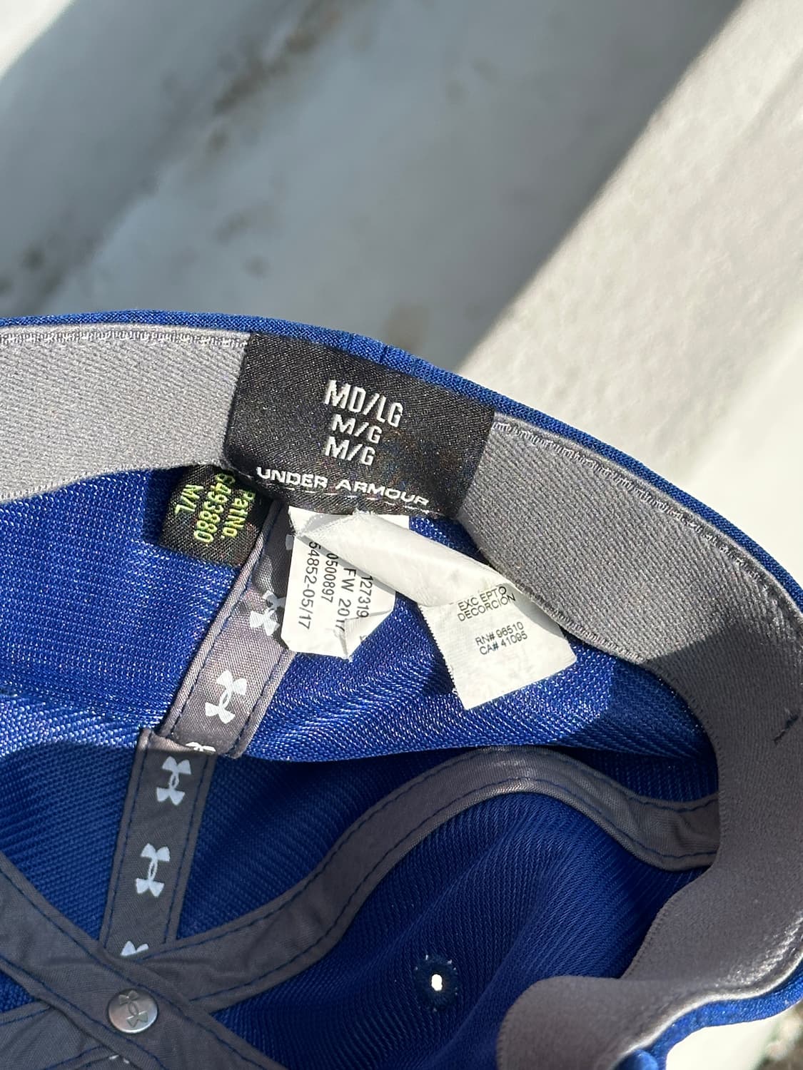 [M] 언더아머 로고 블루 볼캡 모자 상품이미지6