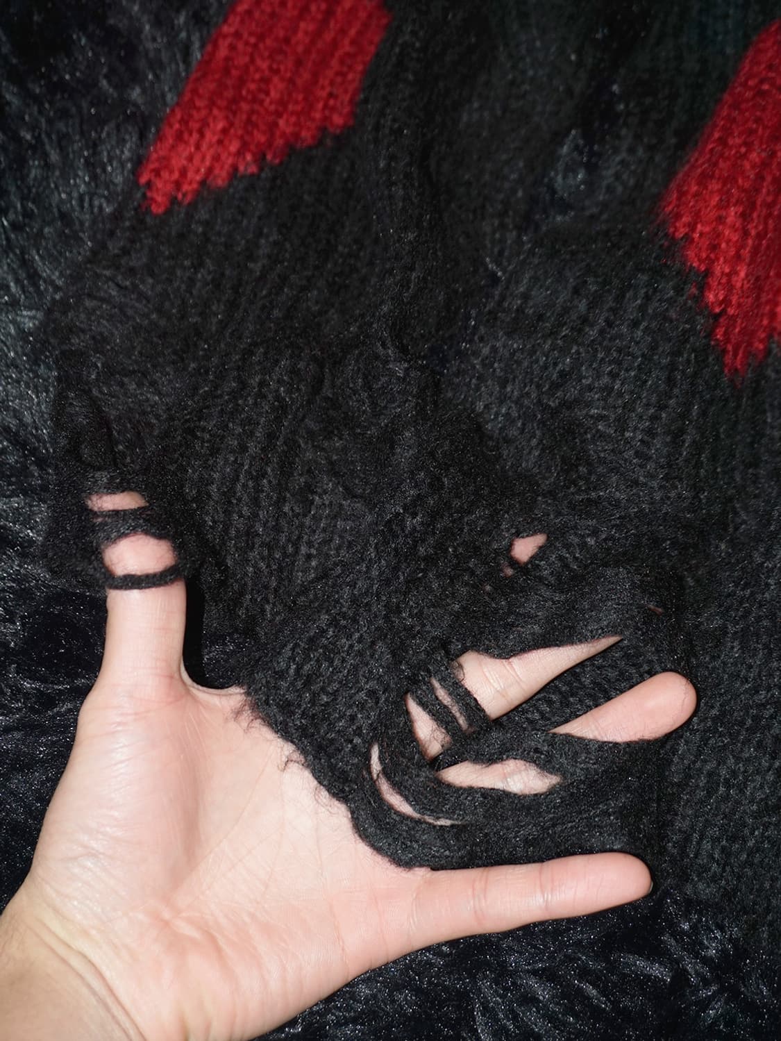 grunge punk heart knit 상품이미지4