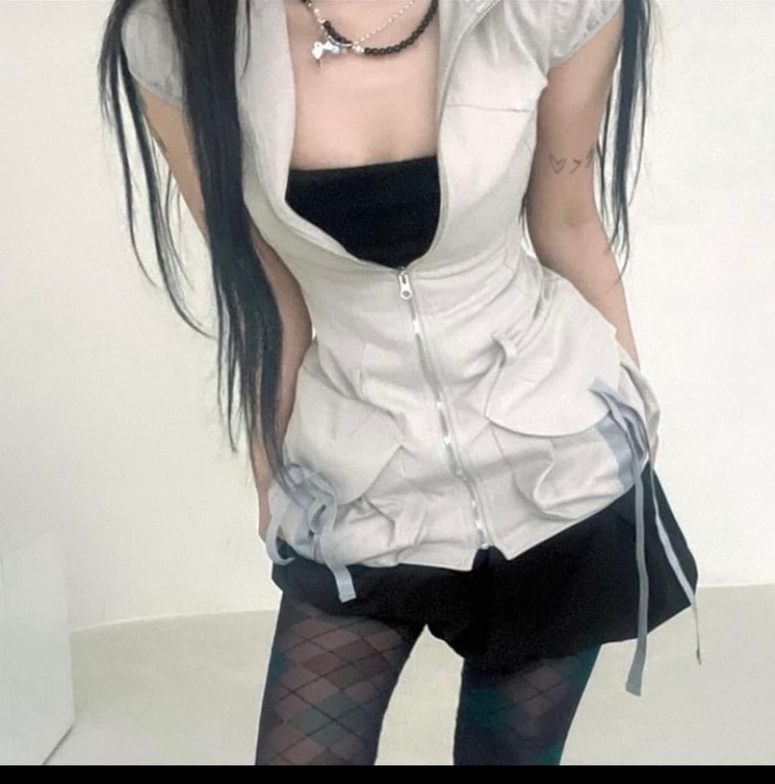 스컬프터 카고 집업 드레스 아이시 그레이 xs 상품이미지1