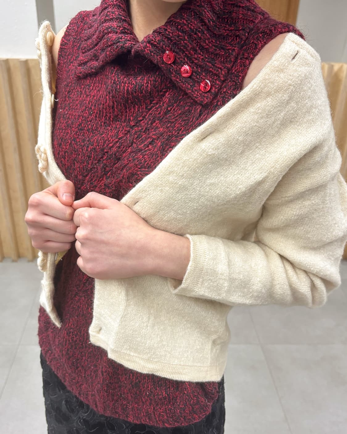 Cable Knit Vest 케이블 니트 베스트 상품이미지3